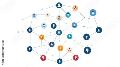 Networking Logo with Nodes and Connections 