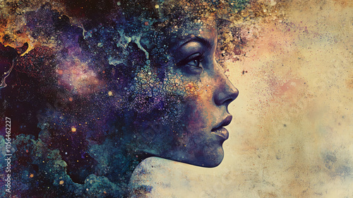 portrait of a person with a painted face