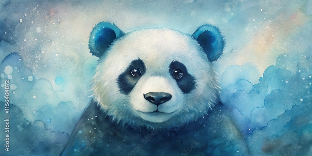 Panda Relaxing Amidst Bamboo in a Calm Forest Setting Panda Relaxing Amidst Bamboo in a Calm Forest Setting