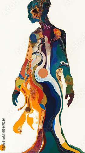 woman in abstract silhouette