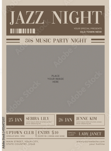 Jazz Music Night Flyer