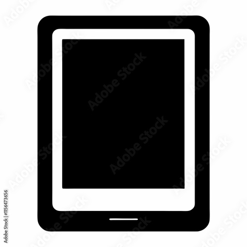 Tablet Silhouette Vector Illustration