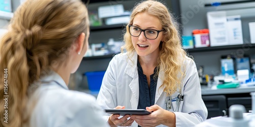 Occupational Therapist Assisting Patient with Therapy Goals Using Tablet