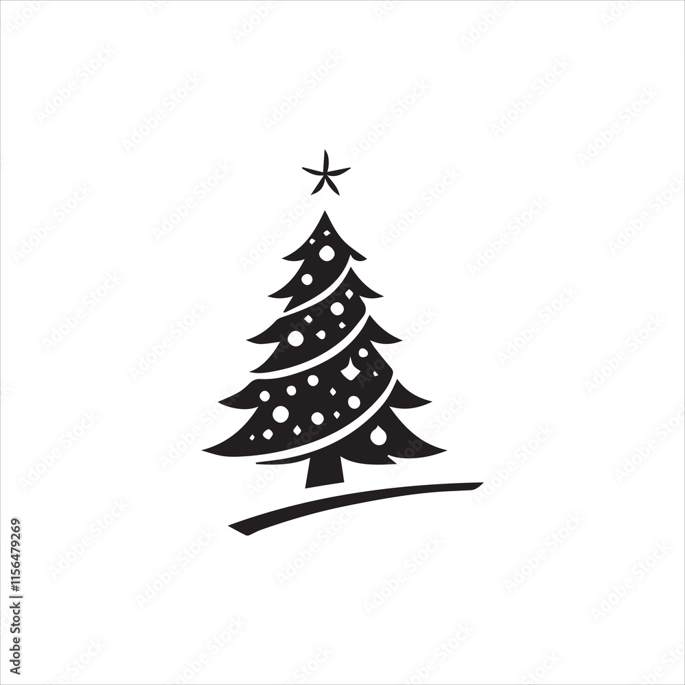christmas tree with snowflakes christmas tree with snowflakes