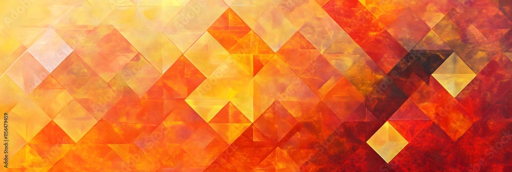 Fiery Abstract Geometric Art: A Kaleidoscope of Warm Hues Fiery Abstract Geometric Art: A Kaleidoscope of Warm Hues