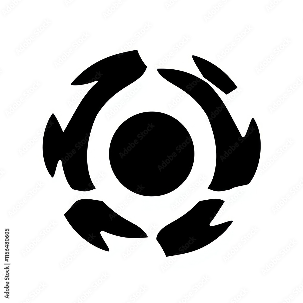 Abstract Circular Design Featuring A Central Circle Abstract Circular Design Featuring A Central Circle