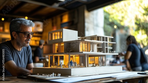 Architect Reviews Modern House Architectural Model