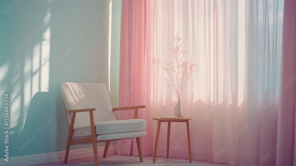 Serene Room Decor Featuring A Comfortable Armchair Serene Room Decor Featuring A Comfortable Armchair