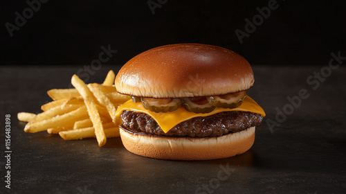 Classic Cheeseburger with F...