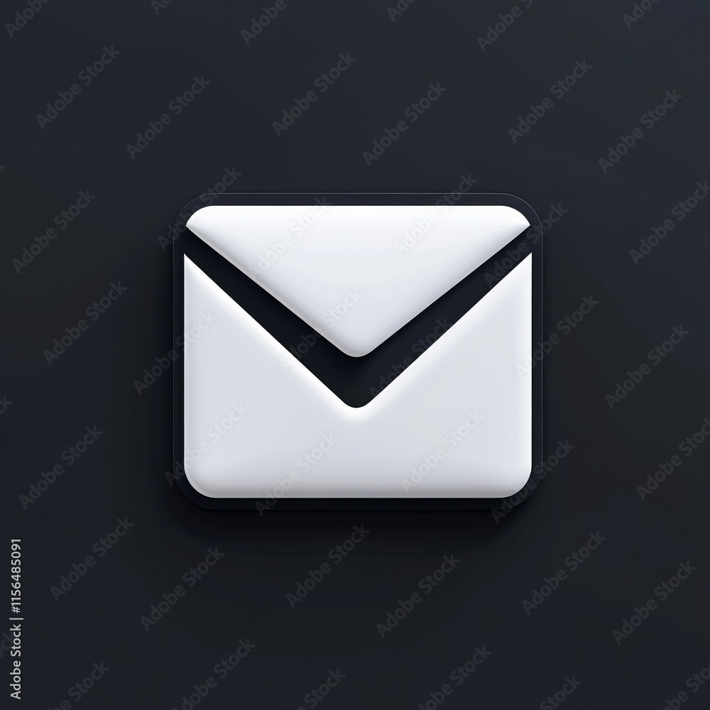 Mail icon, Black and white Vector icon design Mail icon, Black and white Vector icon design