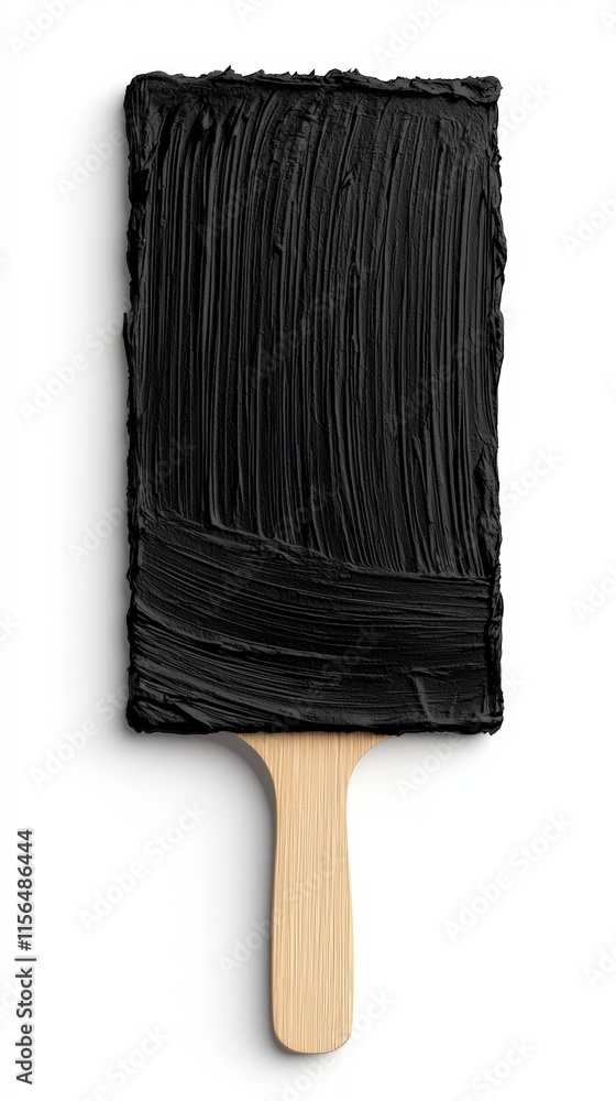Cinematic Black Paint Texture on Palette Knife Abstract Art Studio Shot Cinematic Black Paint Texture on Palette Knife Abstract Art Studio Shot