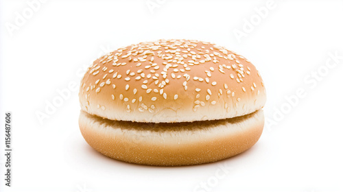 Sesame Seed Burger Bun Close-up  photo