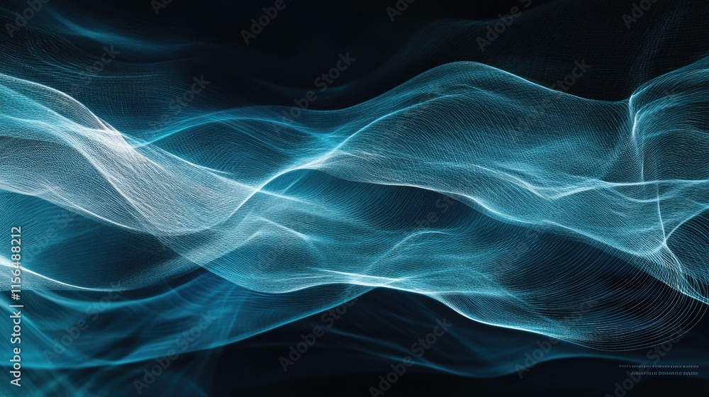 Blue and White Lines on Dark Background Blue and White Lines on Dark Background