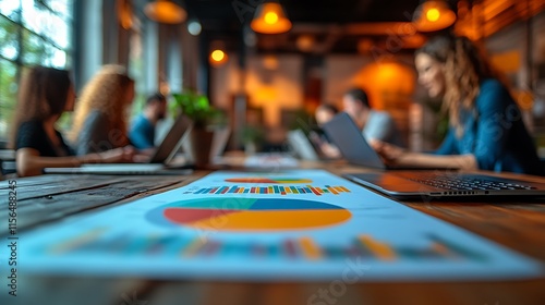 Wallpaper Mural Team Working Together on Business Data Analysis Torontodigital.ca