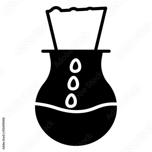 V60 coffee dripper, featuring a conical shape with ridges for optimal brewing and smooth flow of coffee.