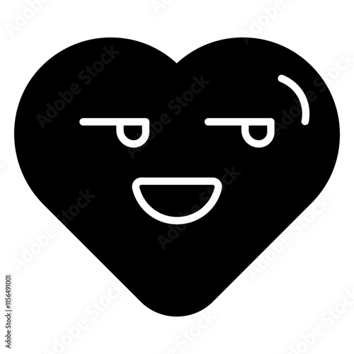 Heart symbol with a frustrated expression, featuring furrowed brows and an irritated look.