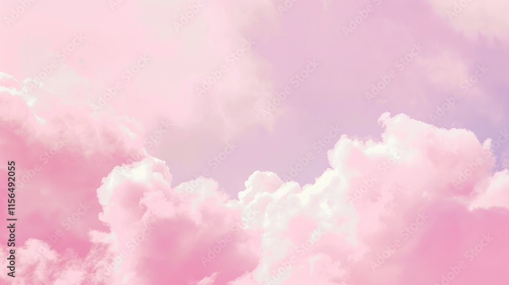 A serene sky filled with soft pink clouds, evoking a dreamy and tranquil atmosphere. A serene sky filled with soft pink clouds, evoking a dreamy and tranquil atmosphere.