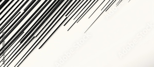 Minimalist Black Angular Lines on White Background for Modern Art or Design Layout with Ample Space for Text Integration