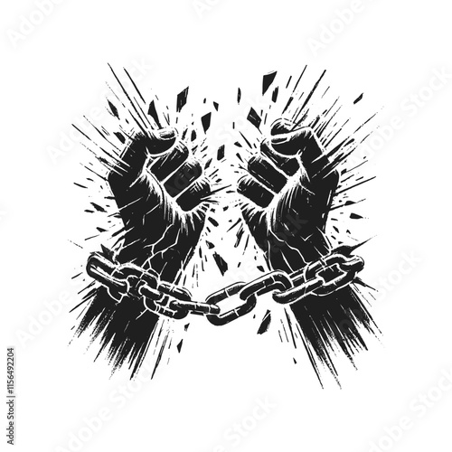 Simple hand drawn ink black vector art