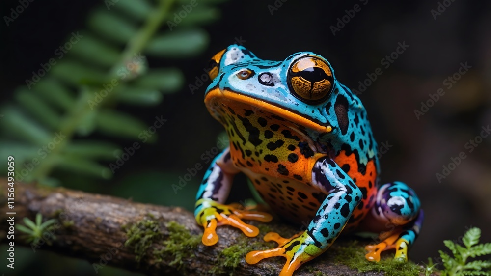 Artistic Essence: A Northern Tinker Frog in a Vibrant Abstract Style Artistic Essence: A Northern Tinker Frog in a Vibrant Abstract Style