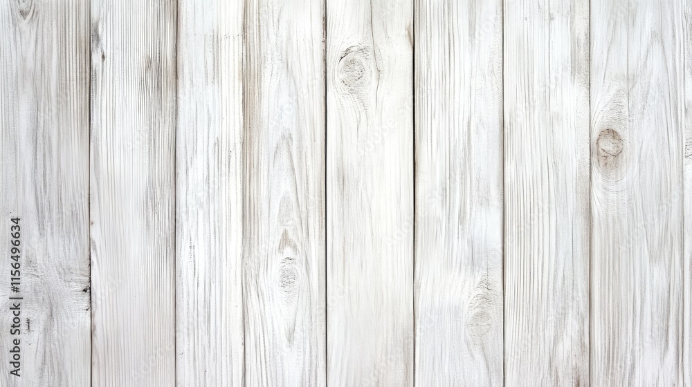 Naklejka premium Whitewashed Wooden Planks Background Texture
