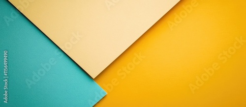 Fototapeta Naklejka Na Ścianę i Meble -  Colorful abstract geometric background with layered diagonal shapes ideal for text display and modern design projects