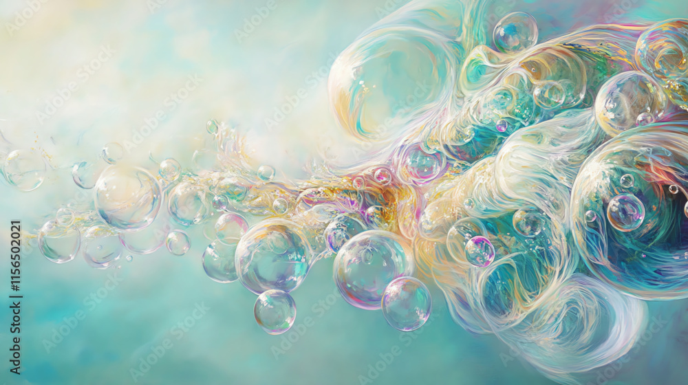 A vibrant, abstract depiction of colorful bubbles floating in a dreamy atmosphere. A vibrant, abstract depiction of colorful bubbles floating in a dreamy atmosphere.