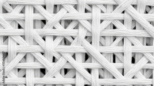 White fabric threads interweave creating a textured pattern
