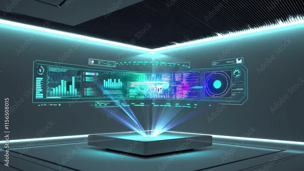 Advanced Holographic Displays in a Futuristic Environment Advanced Holographic Displays in a Futuristic Environment