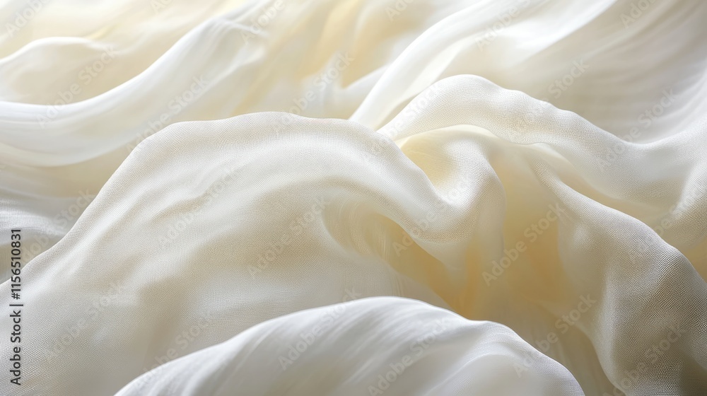 Obraz premium Elegant Draped Cream Colored Fabric Texture