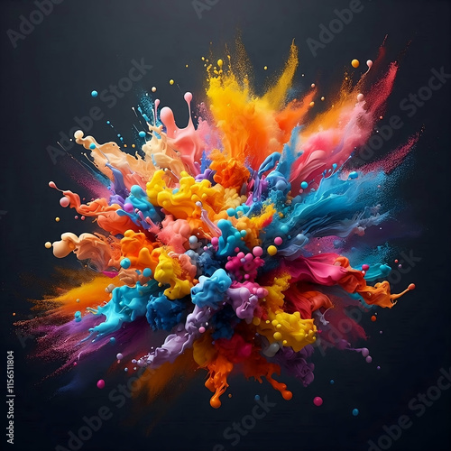 abstract colorful background with splashes