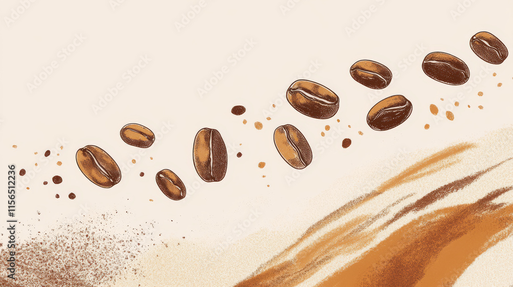 Coffee particles. A Cup of coffee consists of circles and points. Vector illustration. Coffee particles. A Cup of coffee consists of circles and points. Vector illustration.