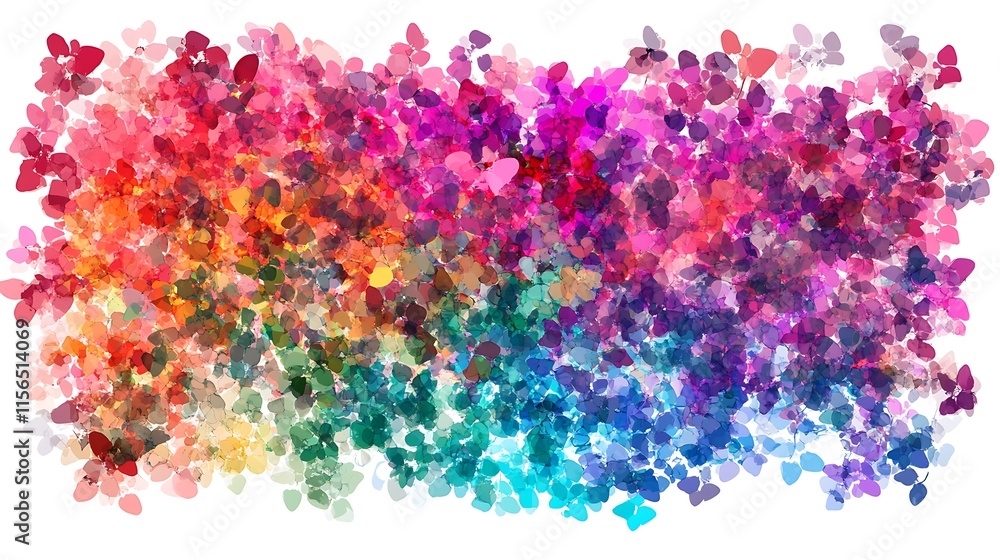 Colorful shattering smoke and dust on white abstract background illustration design, random pattern rainbow color seamless pattern Colorful shattering smoke and dust on white abstract background illustration design, random pattern rainbow color seamless pattern