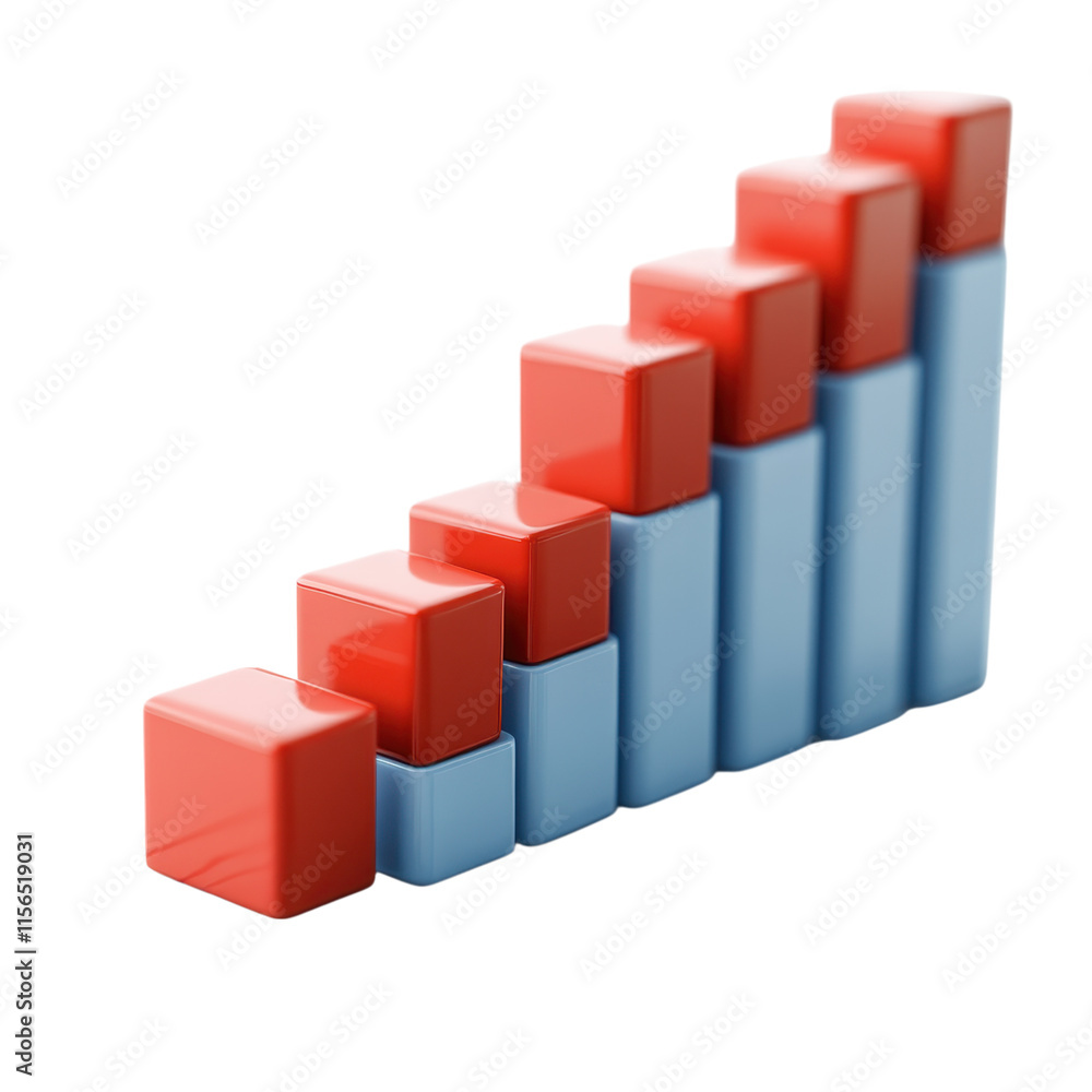 Ascending 3D Bar Graph Business Growth Success Chart Data Visualization Ascending 3D Bar Graph Business Growth Success Chart Data Visualization