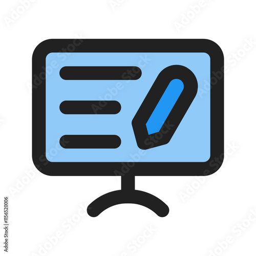 copywriting line color icon