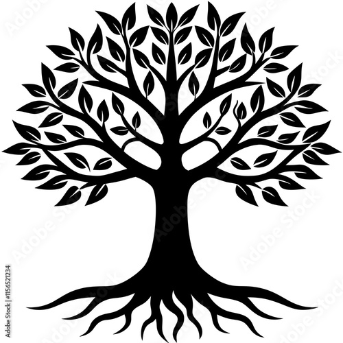Tree of Life vector silhouette