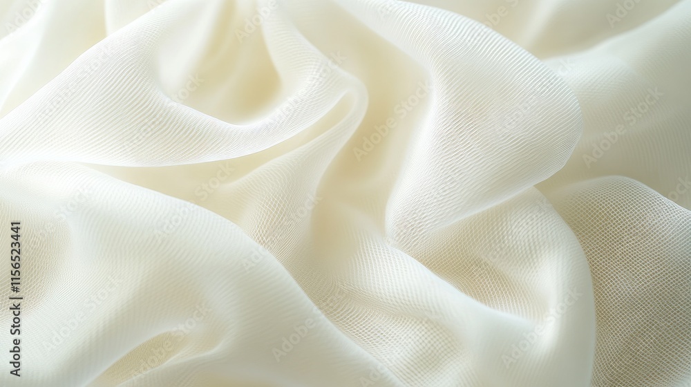 Soft Draped Cream Colored Fabric Texture Soft Draped Cream Colored Fabric Texture