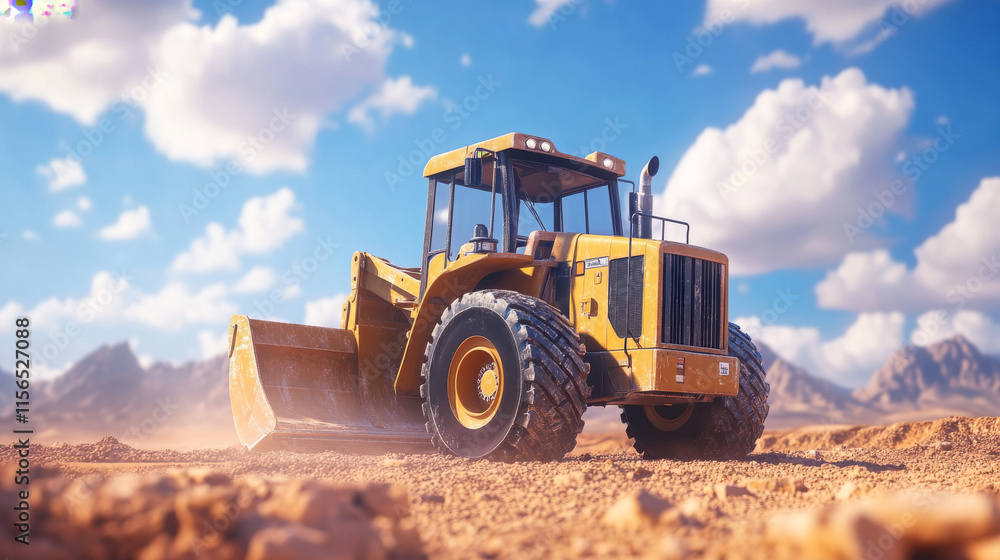 Front loader from the particles. Construction equipment is scattered on small molecules. Vector illustration. Front loader from the particles. Construction equipment is scattered on small molecules. Vector illustration.