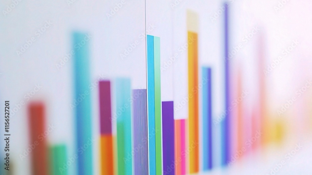Obraz premium Colorful Graph Displaying Business Statistics in a Clean Setting