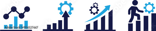 growth icon set. You can easily change the color