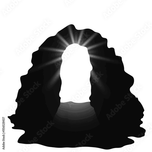 Depiction of the empty tomb from the biblical resurrection story