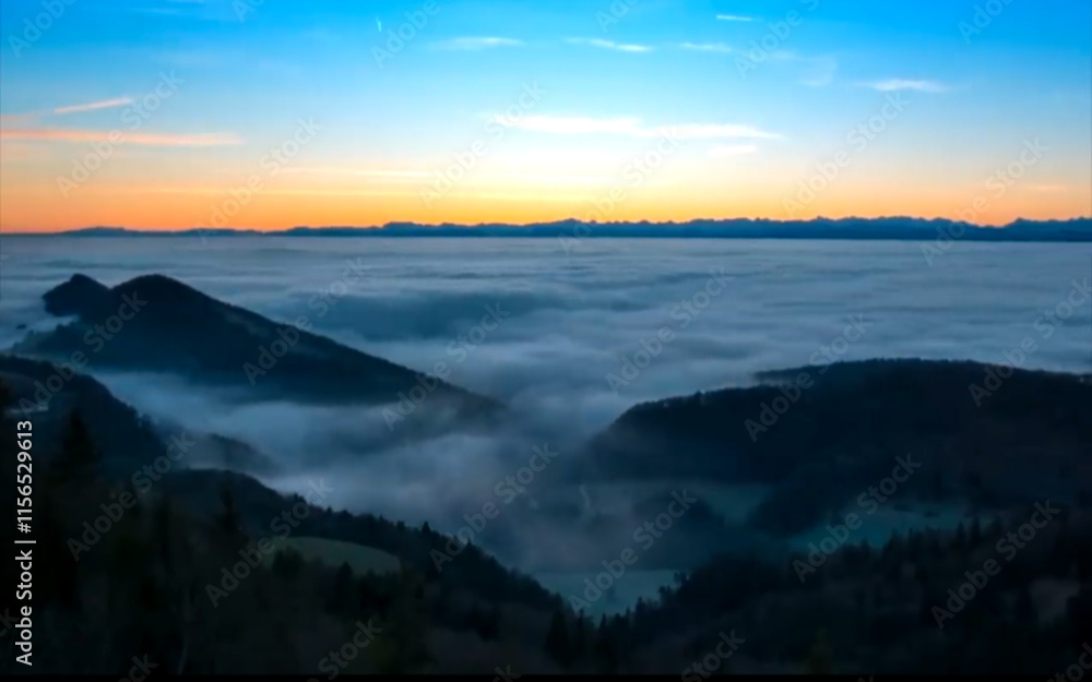 Fototapeta premium sunrise over the mountains