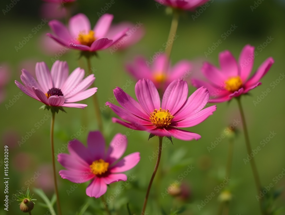 Cosmos flowers are blooming beautifully in the natural garden Cosmos flowers are blooming beautifully in the natural garden