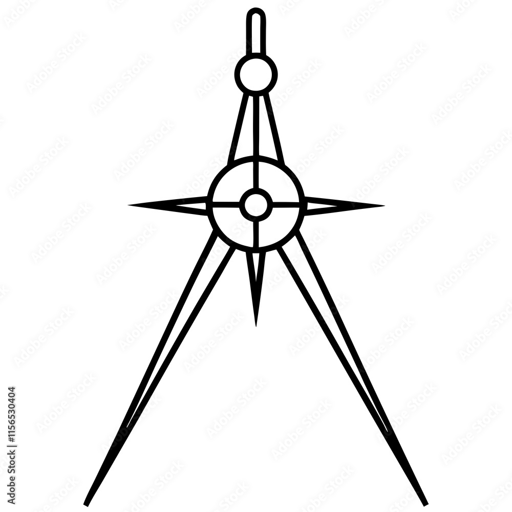 Compass Line Art Vector Design Compass Line Art Vector Design