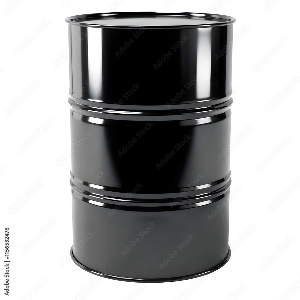 black industrial oil drum isolated on transparent background black industrial oil drum isolated on transparent background