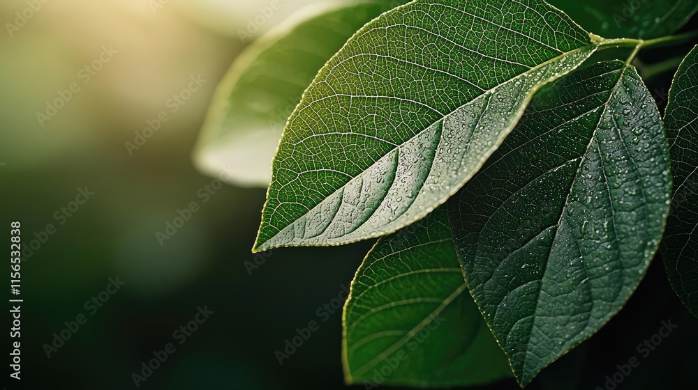 Foliage abstract background idea. Close-up of lush green leaves with intricate textures and sunlight filtering through. Foliage abstract background idea. Close-up of lush green leaves with intricate textures and sunlight filtering through.