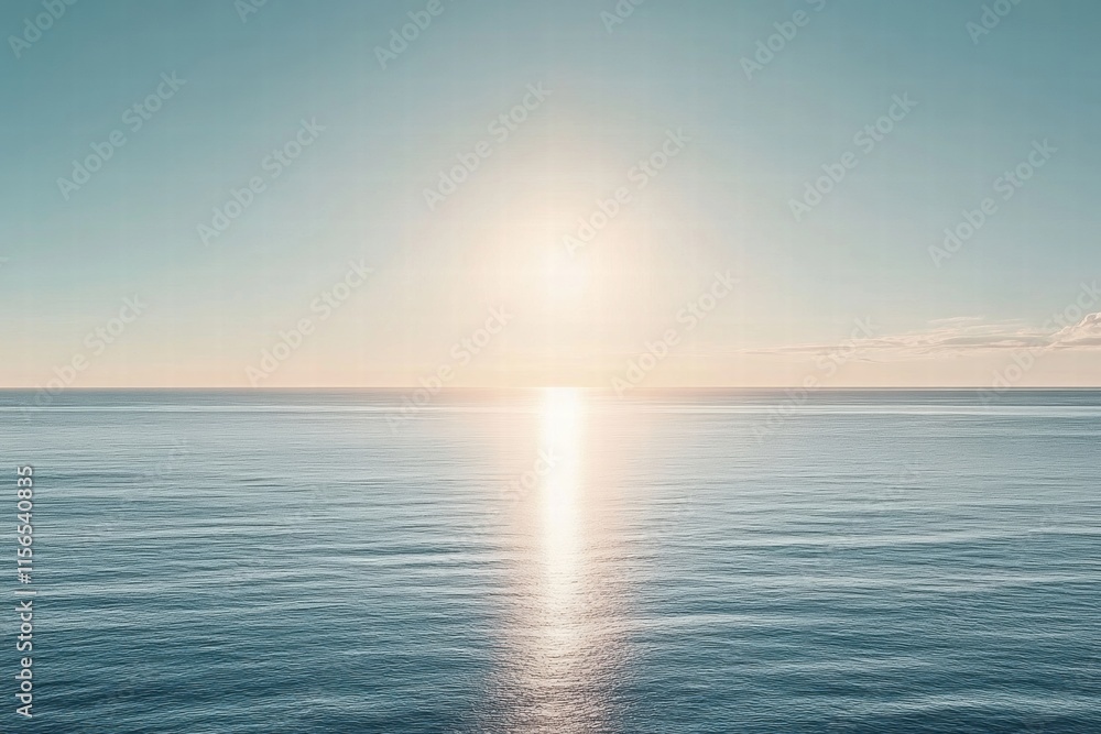 Fototapeta premium Serene Sunset Over Calm Ocean