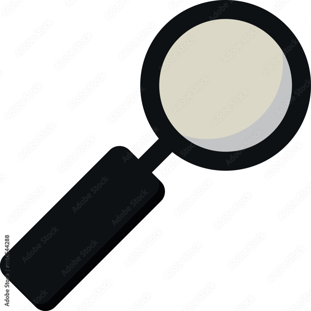 Minimalist Magnifying Glass Icon in Flat Design Style Minimalist Magnifying Glass Icon in Flat Design Style