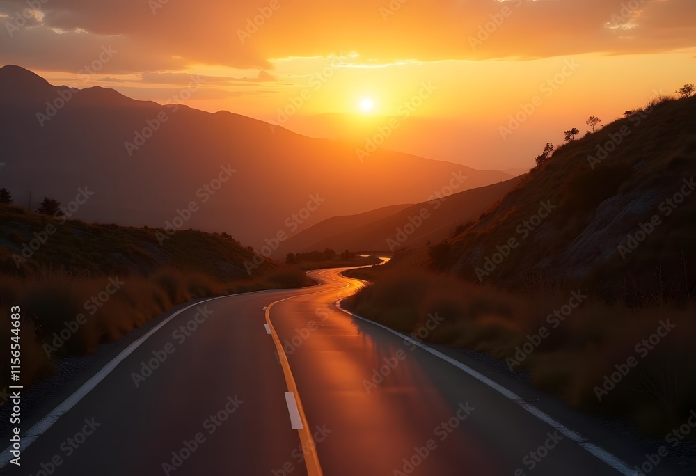 Fototapeta premium Highway in a mountainous area