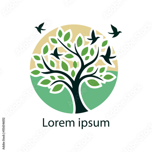 natural tree icon vector